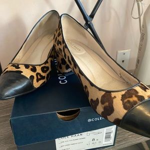 Cole Haan animal print bock heel size 8